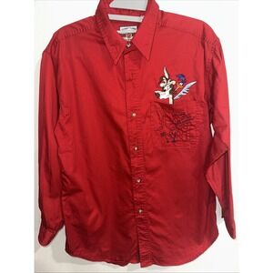 looney toons Trade Mark  Red Bottom Up Long Sleeve Size XL ‎ 100% Cotton
